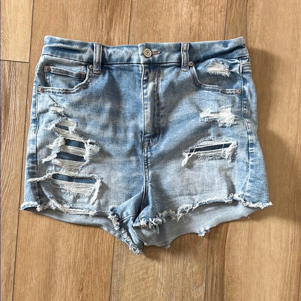 Distressed Denim Shorts